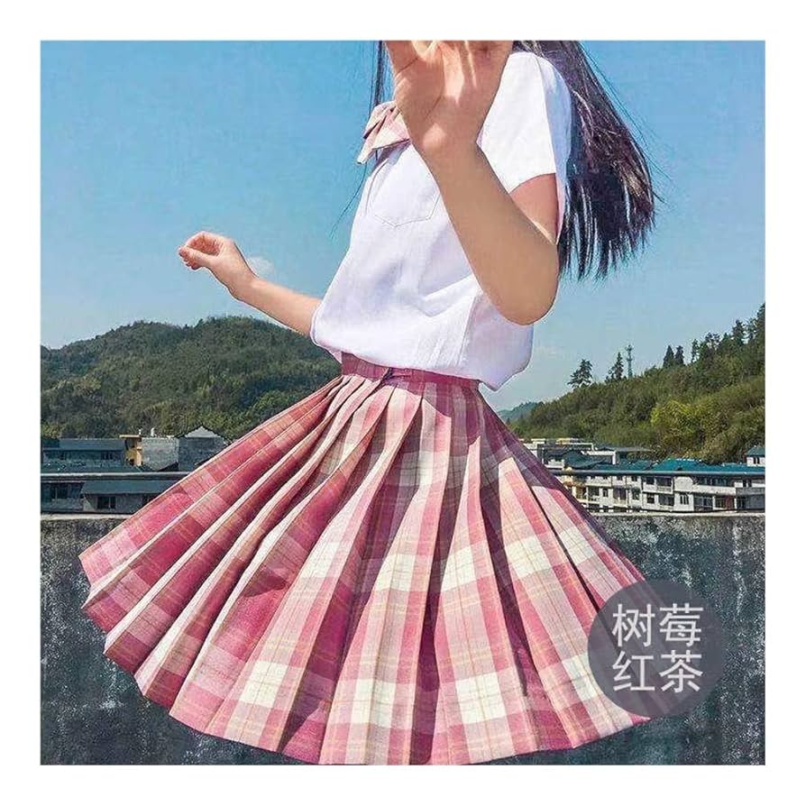 MADGirl ピンクチェックプリーツスカート Amazon.co.jp: ピンク チェック プリーツ スカート 夏 冬 黒